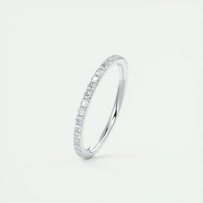 0.37 CT Round EF- VVS Diamond Full Eternity Wedding Band