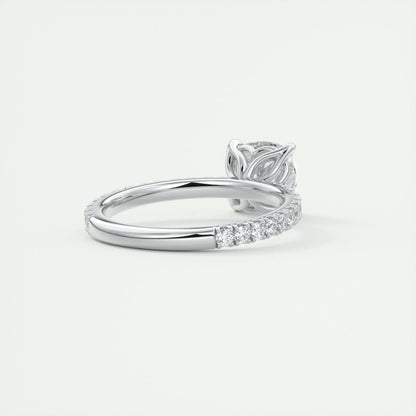 2 CT Cushion Solitaire CVD F/VS1 Diamond Engagement Ring