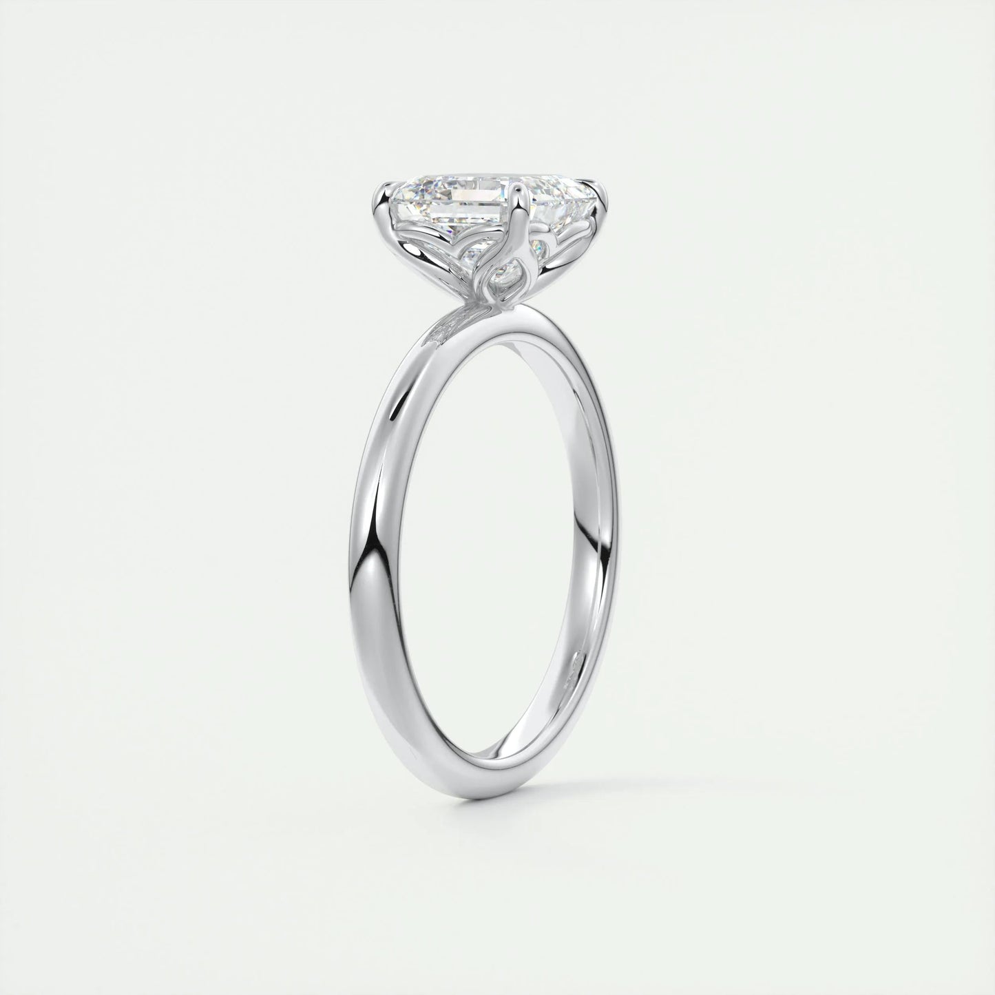 2 CT Asscher Solitaire CVD F/VS1 Diamond Engagement Ring