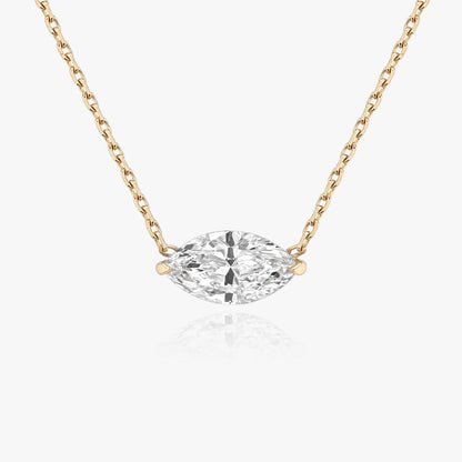 0.25 CT-1.0 CT Marquise Solitaire CVD F/VS Diamond Necklace