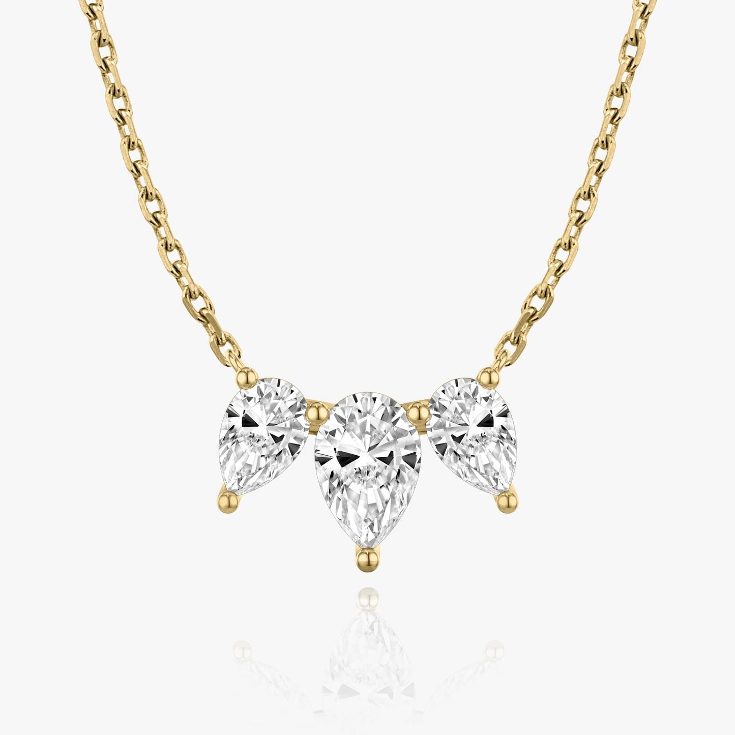 2.0 TC Pear CVD F/VS Diamond Necklace