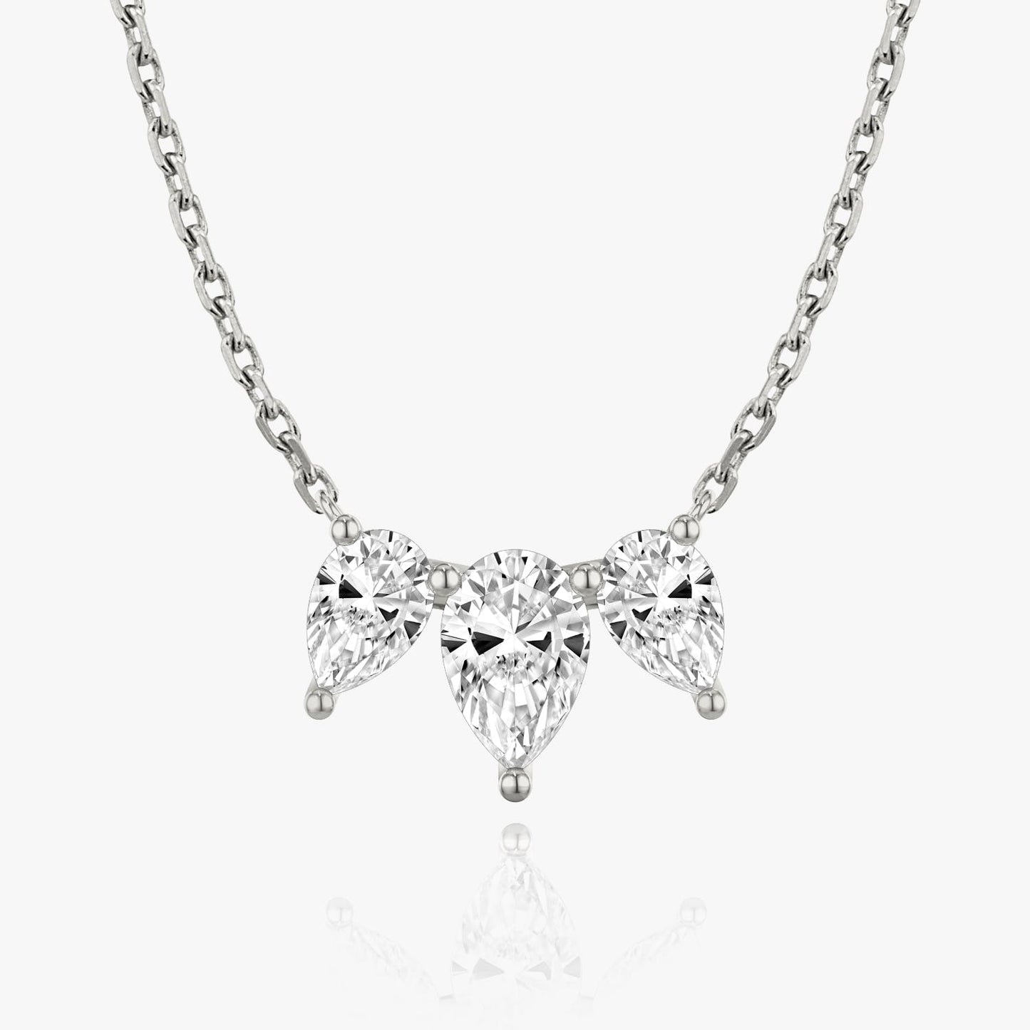 2.0 TC Pear CVD F/VS Diamond Necklace