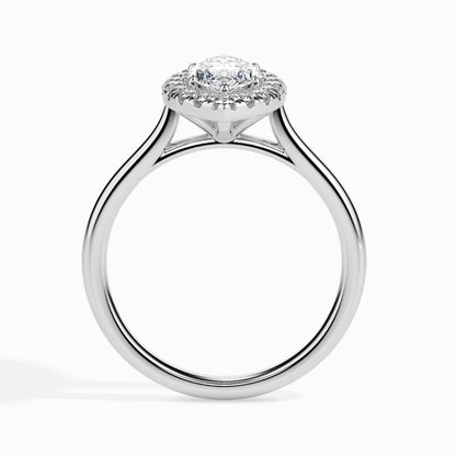 1ct Marquise F- VS Diamond Halo Engagement Ring