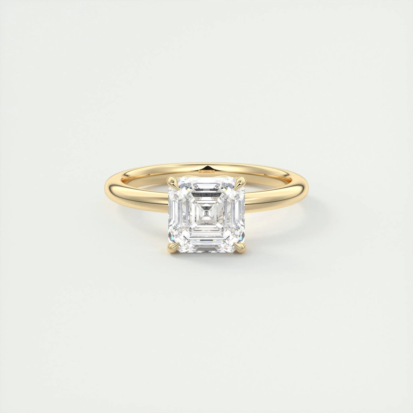 2 CT Asscher Solitaire CVD F/VS1 Diamond Engagement Ring