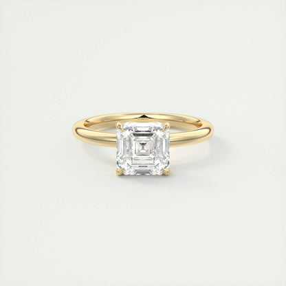 2 CT Asscher Solitaire CVD F/VS1 Diamond Engagement Ring