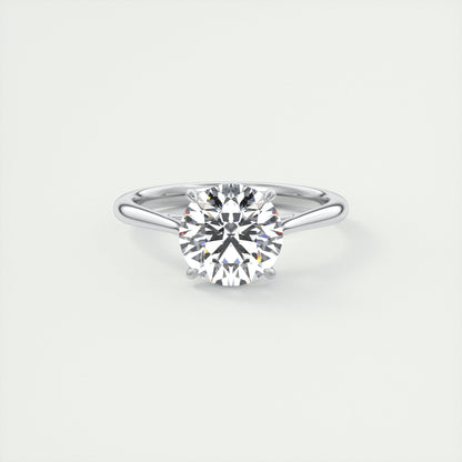 2 CT Round Solitaire CVD F/VS1 Diamond Engagement Ring