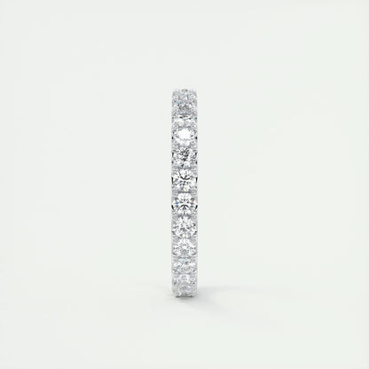 0.84 CT Round Full Eternity CVD EF/VVS Diamond Wedding Band