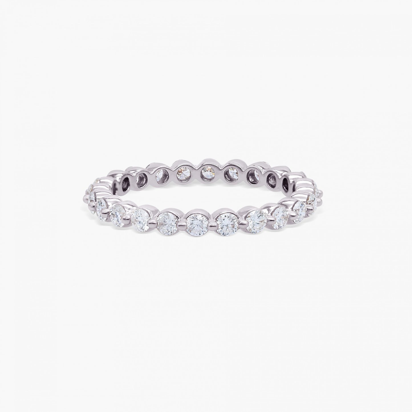 0.74ct Round EF- VVS Diamond Full Eternity Bezel Wedding Band