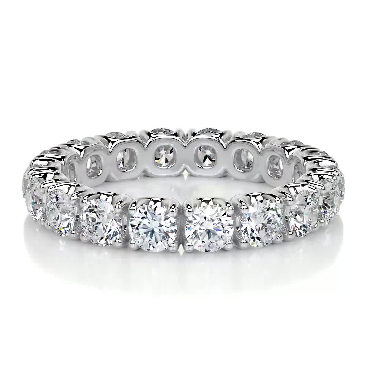 2.4ct Round EF- VVS Diamond Full Eternity Stackable Wedding Band