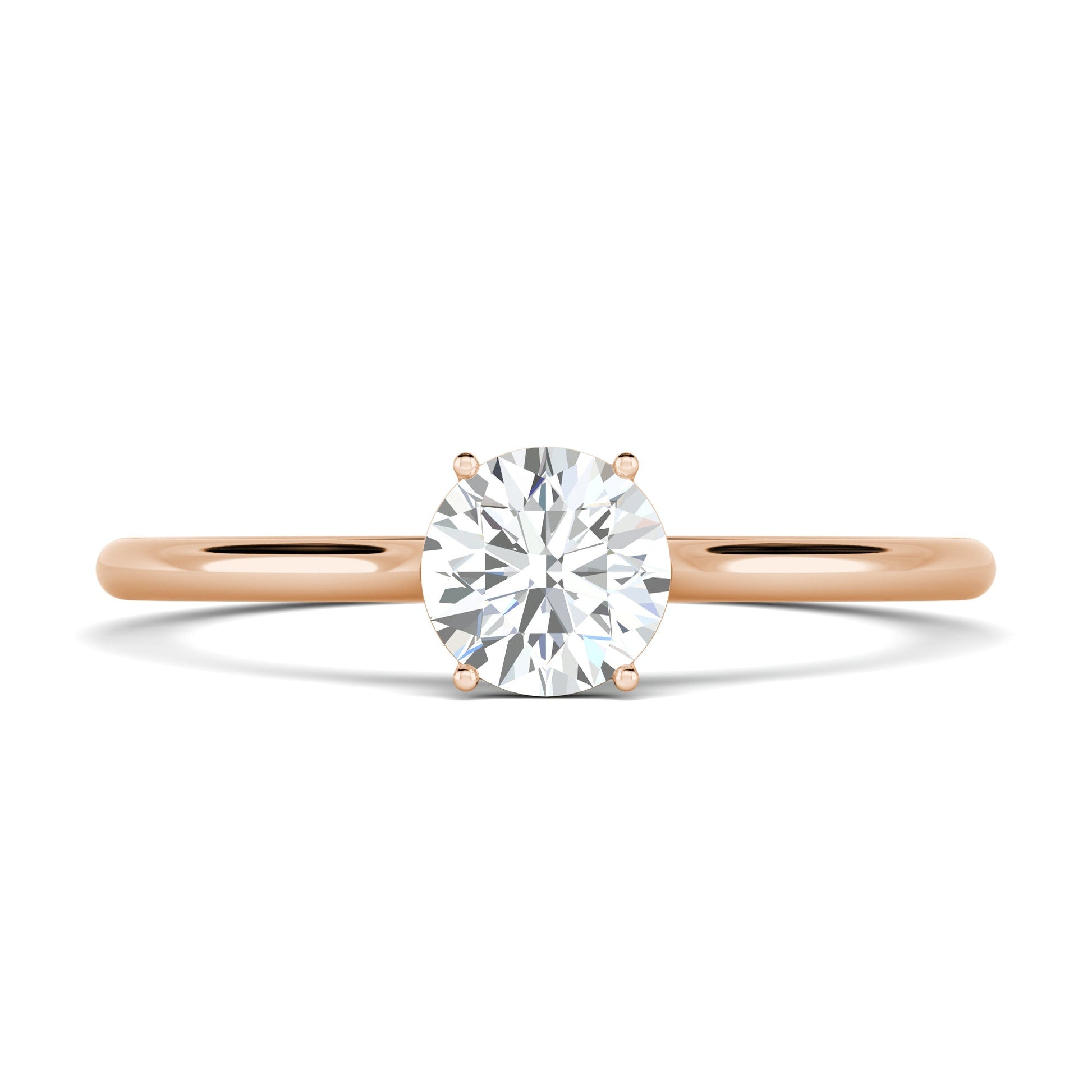 1.02 ct Round F- VS2 Diamond Solitaire Moissanite Engagement Ring