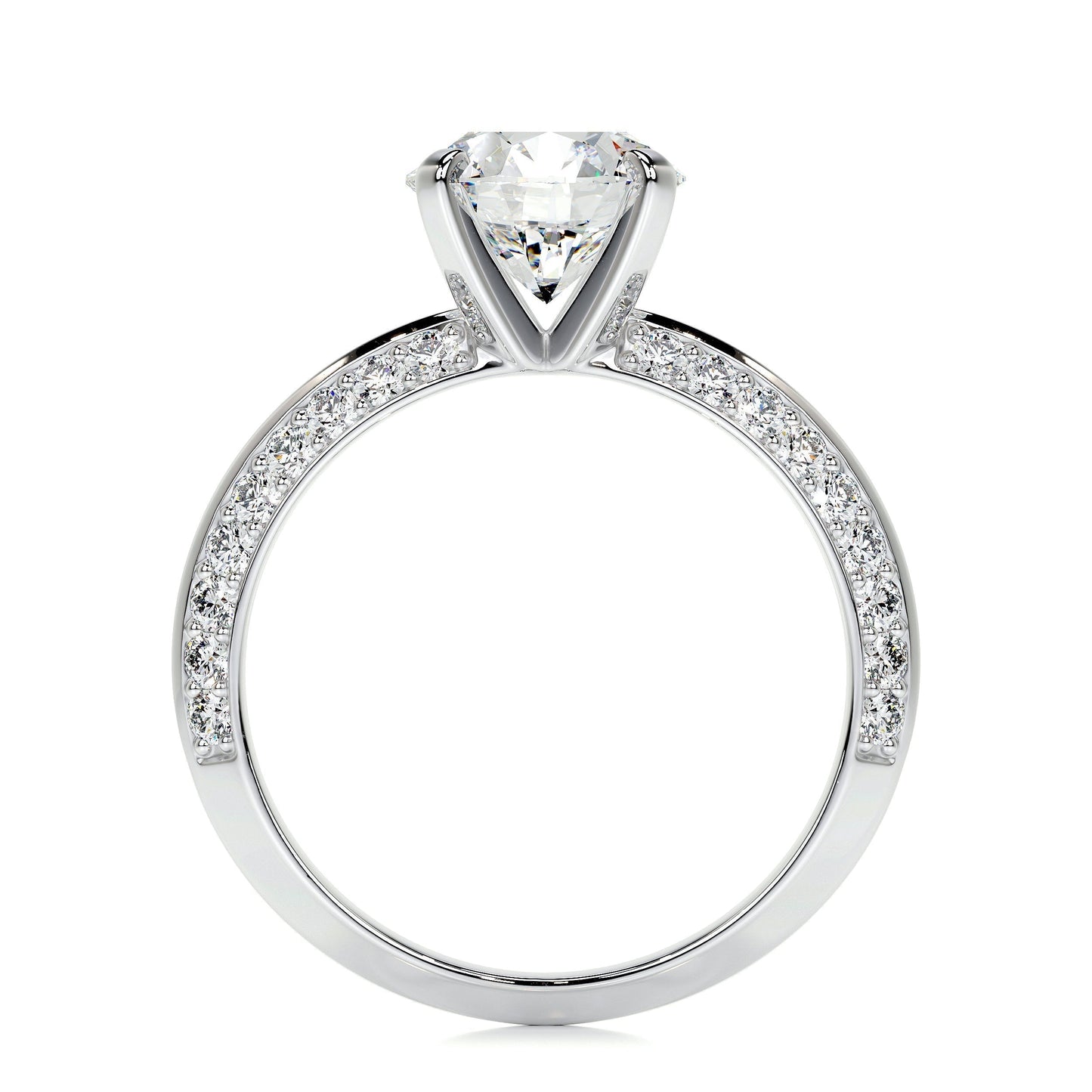 2.0 CT Round Solitaire CVD E/VS2 Diamond Engagement Ring