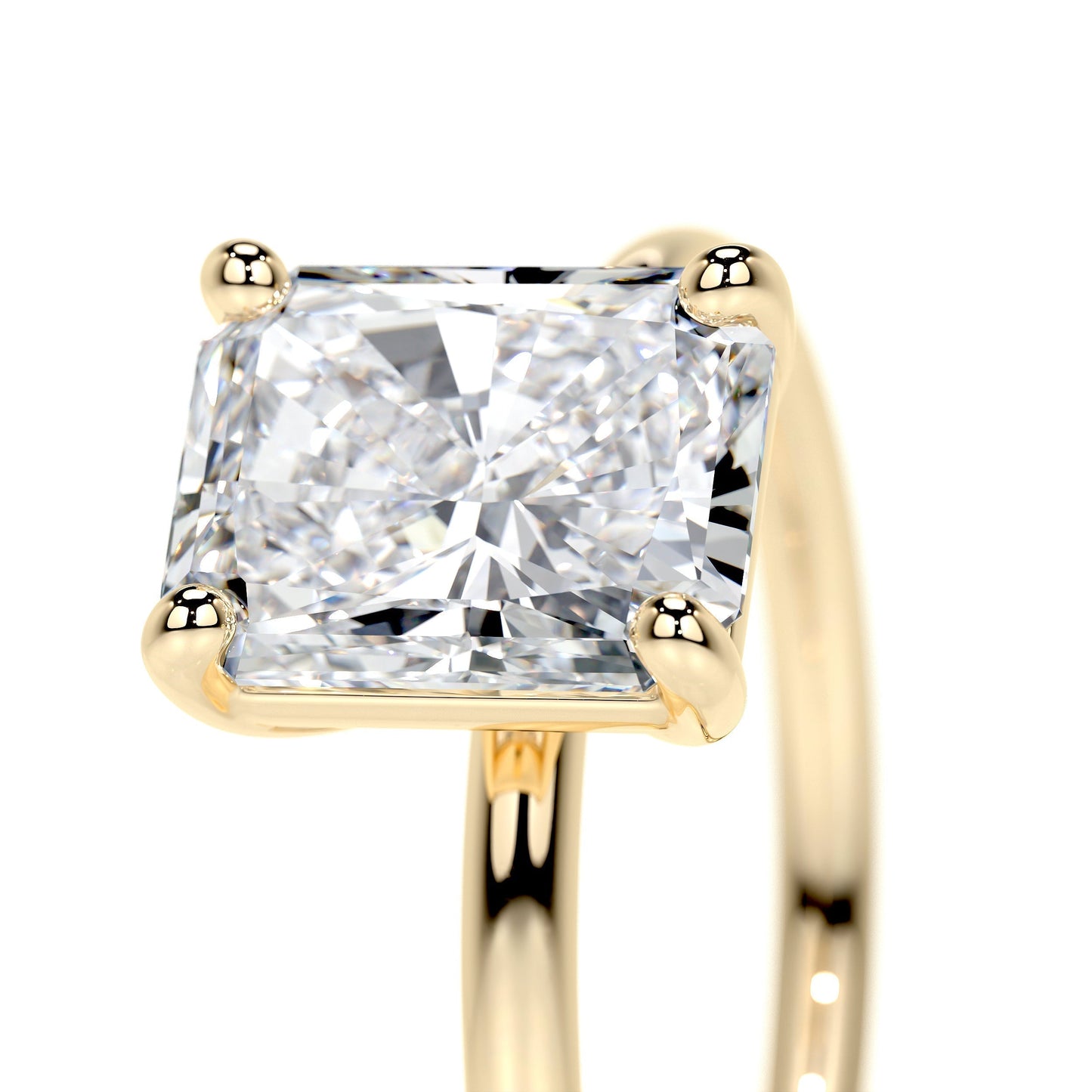 2.0 CT Radiant Solitaire CVD E/VS2 Diamond Engagement Ring