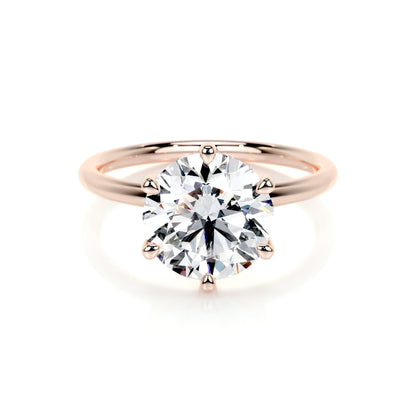 2.0 CT Round Solitaire CVD E/VS2 Diamond Engagement Ring