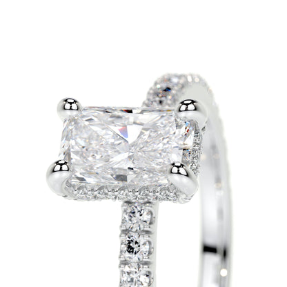 1.05 CT Radiant Hidden Halo CVD E/VS2 Diamond Engagement Ring