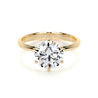 2.50 CT Round Solitaire CVD G/SI1 Diamond Engagement Ring