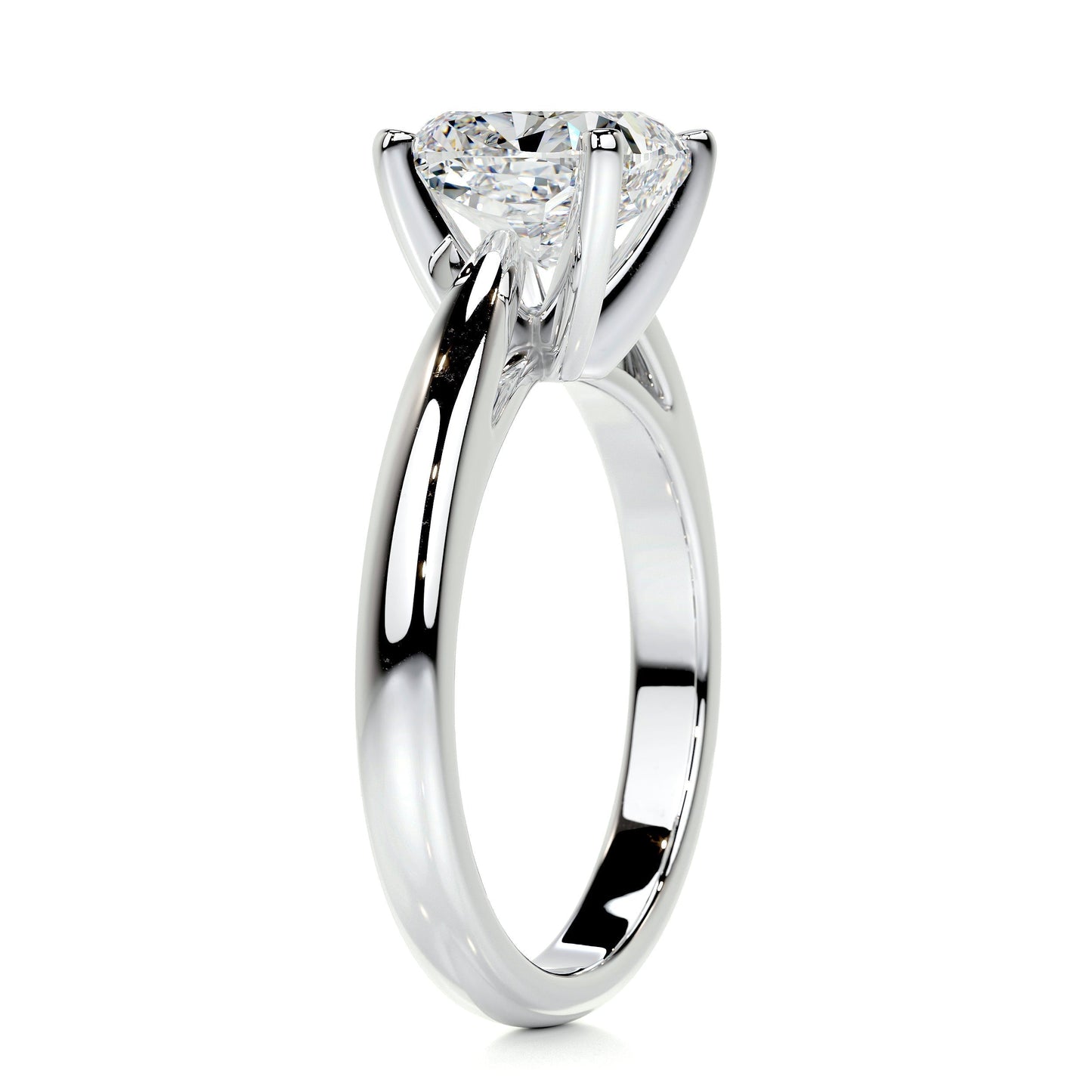 1.5 ct Cushion E- VS2 Diamond Solitaire Moissanite Engagement Ring