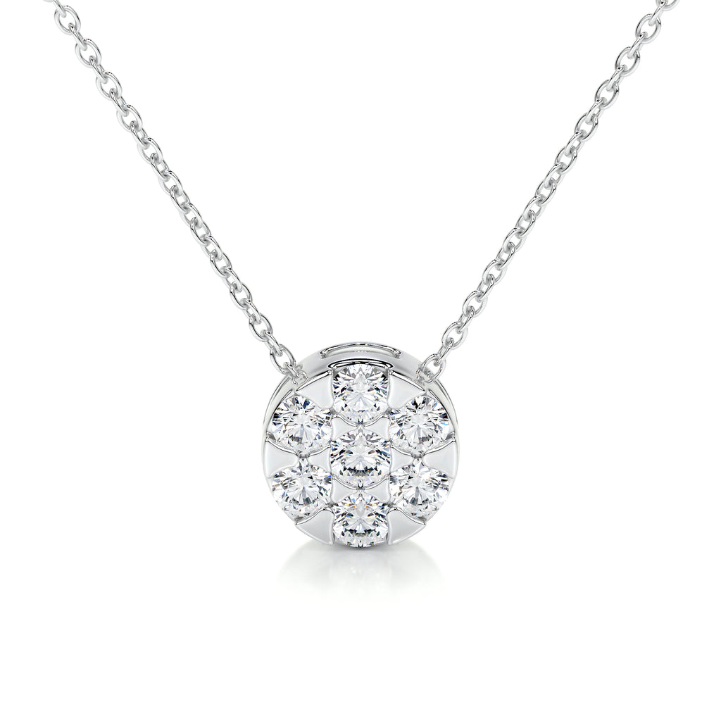 0.50 TCW Round CVD F/VS Diamond Necklace