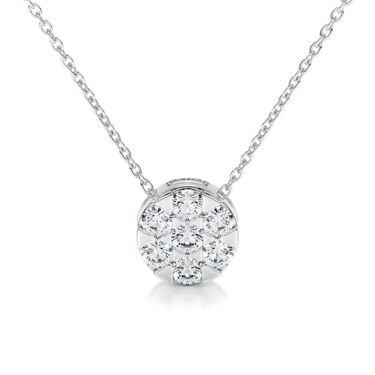 0.50 TCW Round CVD F/VS Diamond Necklace