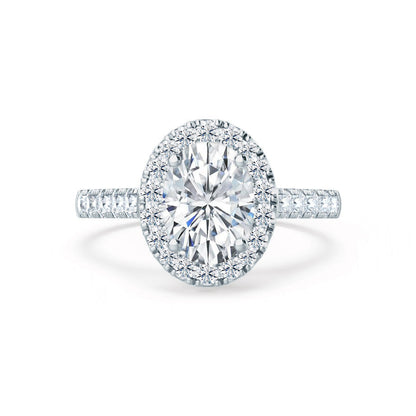 1.50 CT Oval Halo CVD E/VVS1 Diamond Engagement Ring